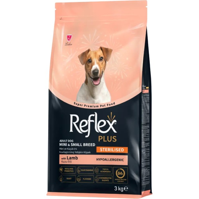 Reflex Plus Sterilised Kuzu Etli Mini ve Küçük Irk Kısırlaştırılmış Yetişkin Köpek Maması 3 Kg