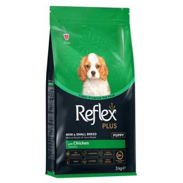 Reflex Plus Tavuklu Mini ve Küçük Irk Yavru Köpek Maması 3kg