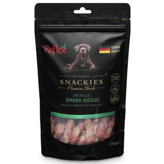 Reflex Snackies Brokolili Ördek Göğsü Köpek Ödül Maması 170gr