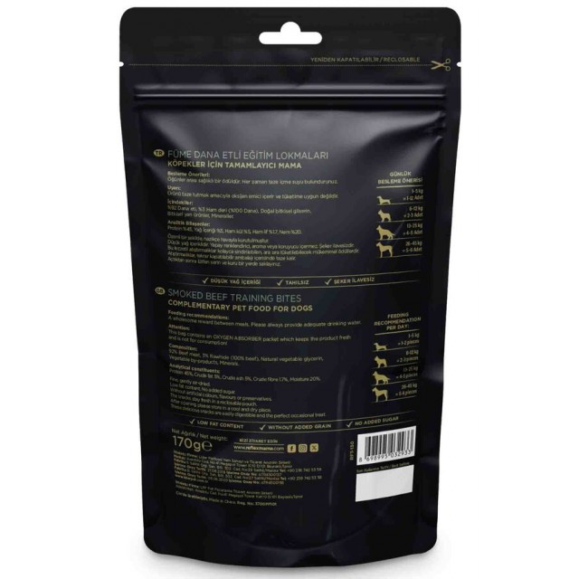 Reflex Snackies Füme Dana Etli Eğitim Lokmaları Köpek Ödül Maması 170gr