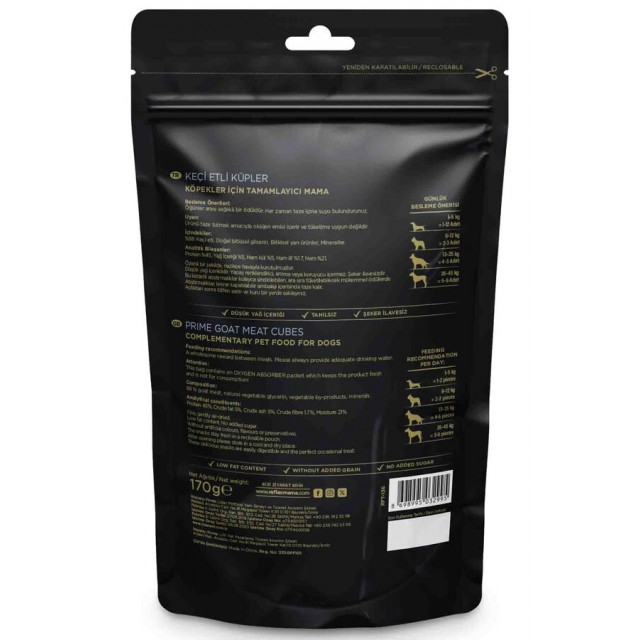 Reflex Snackies Keçi Etli Küpler Köpek Ödül Maması 170gr