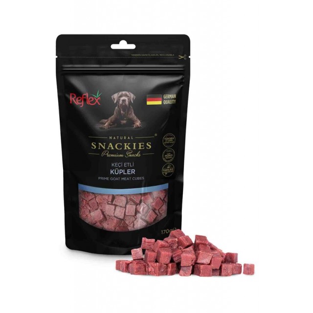 Reflex Snackies Keçi Etli Küpler Köpek Ödül Maması 170gr