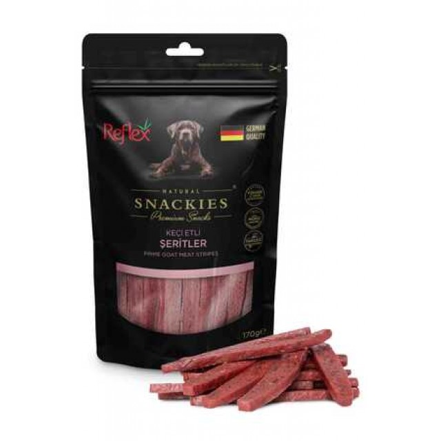 Reflex Snackies Keçi Etli Şeritler Köpek Ödül Maması 170gr