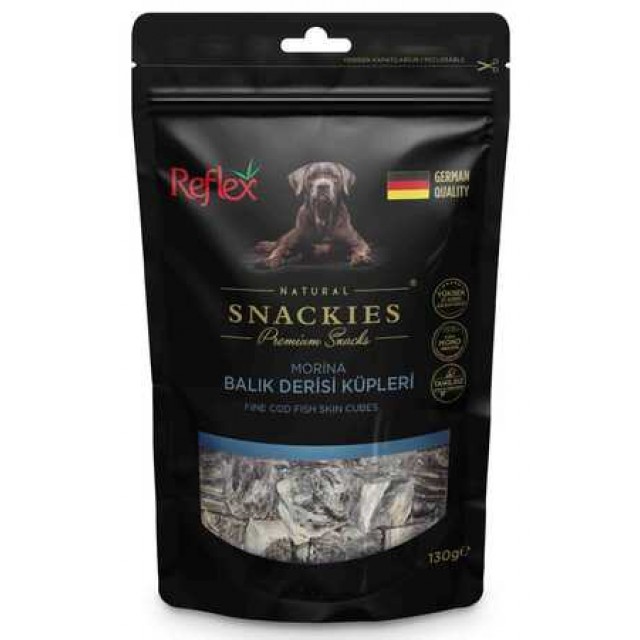 Reflex Snackies Morina Balık Derisi Küpleri Köpek Ödül Maması 130gr