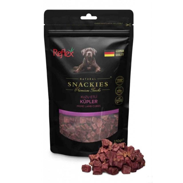 Reflex Snackies Natural Kuzu Etli Küp Tahılsız Köpek Ödül Maması 170gr