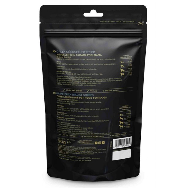 Reflex Snackies Ördek Göğüs Etli Şeritler Köpek Ödül Maması 90gr