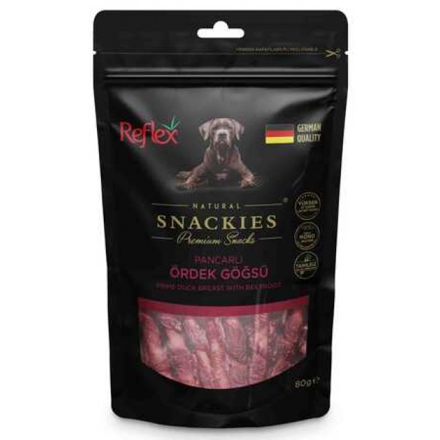 Reflex Snackies Pancarlı Ördek Göğsü Köpek Ödül Maması 80gr