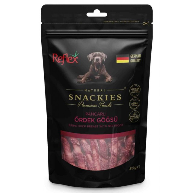 Reflex Snackies Pancarlı Ördek Göğsü Köpek Ödül Maması 80gr
