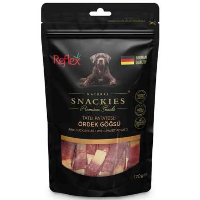 Reflex Snackies Tatlı Patatesli Ördek Göğsü Köpek Ödül Maması 170gr