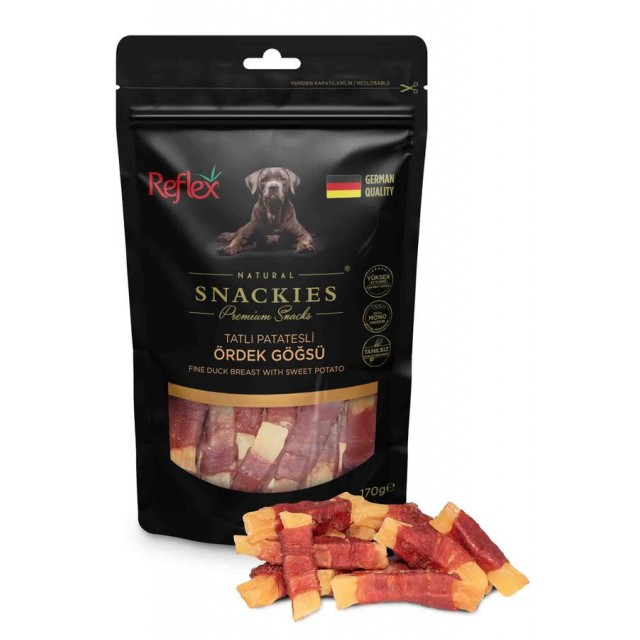 Reflex Snackies Tatlı Patatesli Ördek Göğsü Köpek Ödül Maması 170gr