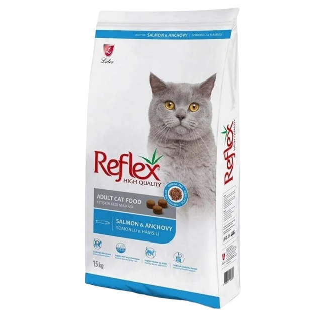 Reflex Somonlu ve Hamsili Yetişkin Kedi Maması 15 kg