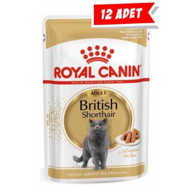 Royal Canin British Shorthair Yetişkin Kedi Konservesi 12x85gr 12li
