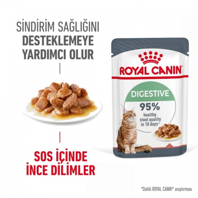 Royal Canin Digestive Sensitive Gravy Pouch Kedi Yaş Maması 85 Gr