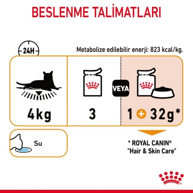 Royal Canin Hair & Skin Care Jelly Pouch Kedi Yaş Maması 85 Gr