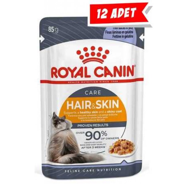 Royal Canin Hair & Skin Jöleli Kedi Konservesi 12x85gr 12li