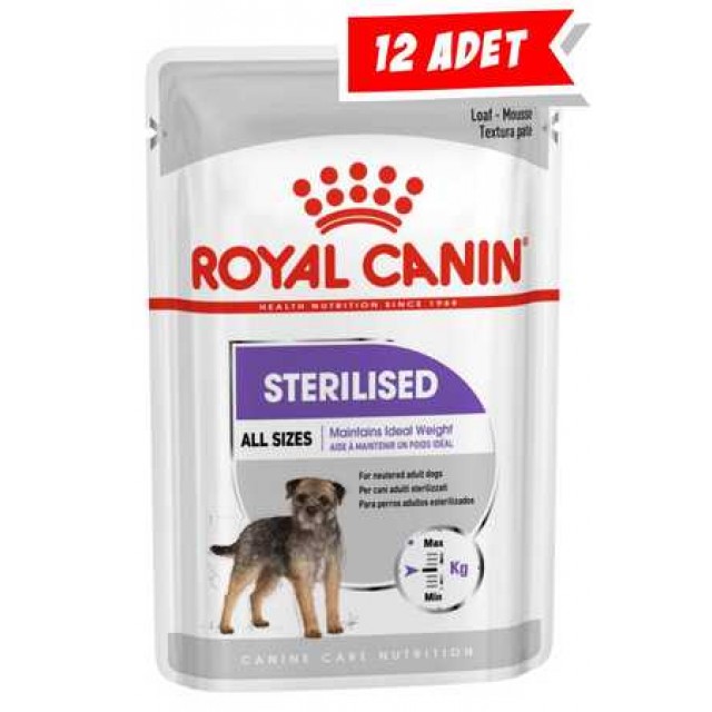 Royal Canin Sterilised Kısırlaştırılmış Köpek Yaş Maması 85 Gr 12 Adet