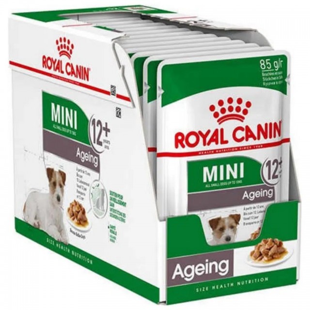 Royal Canin Mini Ageing 12+ Gravy Pouch Yaşlı Köpek Yaş Maması 85 Gr 12 Adet