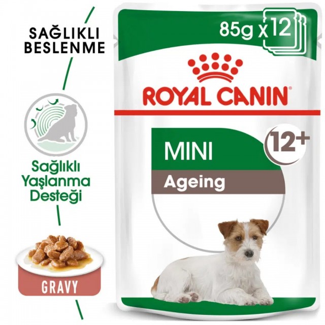 Royal Canin Mini Ageing 12+ Gravy Pouch Yaşlı Köpek Yaş Maması 85 Gr