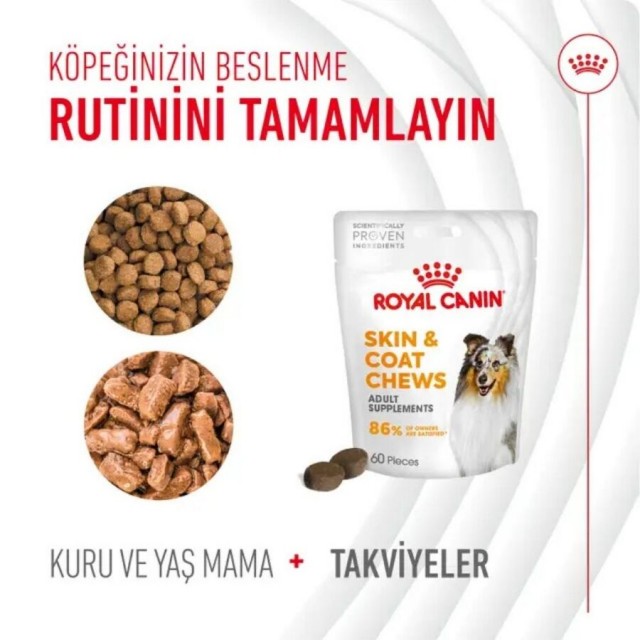 Royal Canin Deri ve Tüy Sağlığı Destekleyici Köpek Ödülü 240gr
