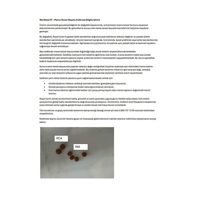 Royal Canin Sterilised 37 Kısırlaştırılmış Yetişkin Kedi Maması 10kg