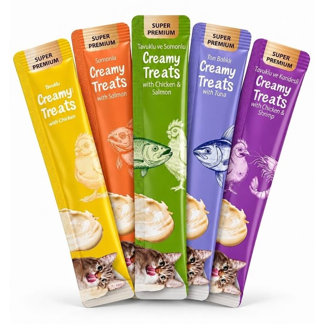 Royal Pet Creamy Karışık Çeşitli Krema Kedi Ödül Maması 14gr (1 Adet)