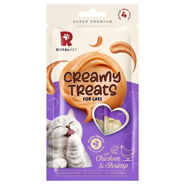 Royalpet Kediler İçin Tavuklu ve Karidesli Krema Ödül Maması 4x14gr