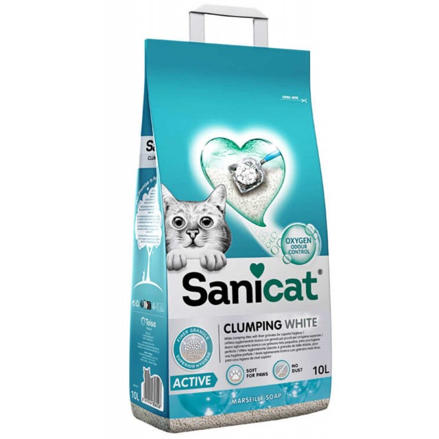SaniCat Active Aktif Oksijenli Dezenfektan Marsilya Sabun Kokulu Kedi Kumu 10lt