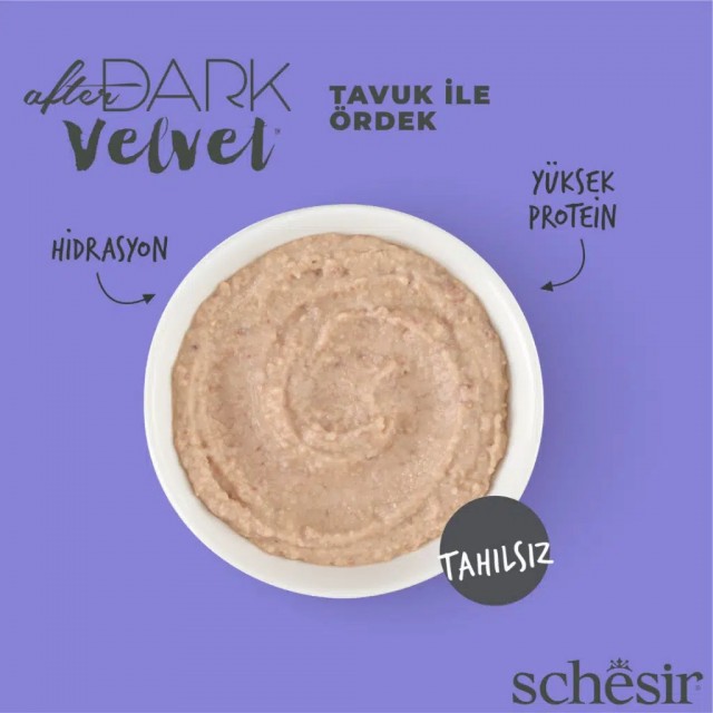 Schesir After Dark Tavuklu ve Ördekli Mus Pouch Kedi Yaş Maması 80 Gr