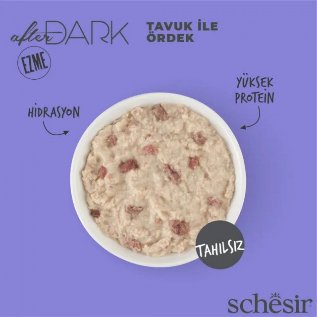 Schesir After Dark Tavuklu ve Ördekli Pate Kedi Konservesi 80 Gr