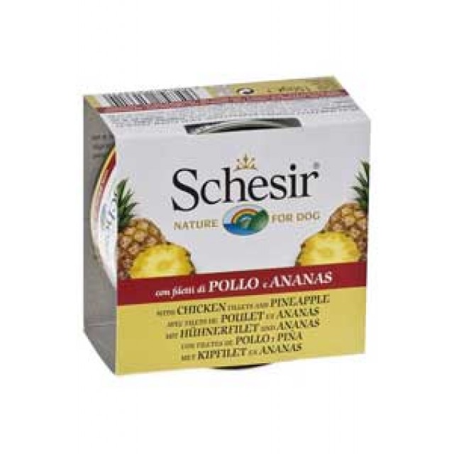Schesir Fruit Tavuk ve Ananaslı Köpek Konservesi 150gr