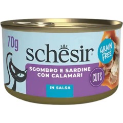 Schesir Sardalya ve Uskumrulu Sos İçinde Kedi Konserve Maması 70 Gr