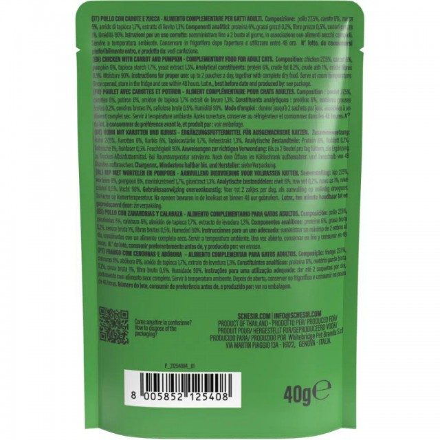 Schesir Soup Tavuk İle Bal Kabağı Yetişkin Kedi Çorbası Pouch 40 Gr