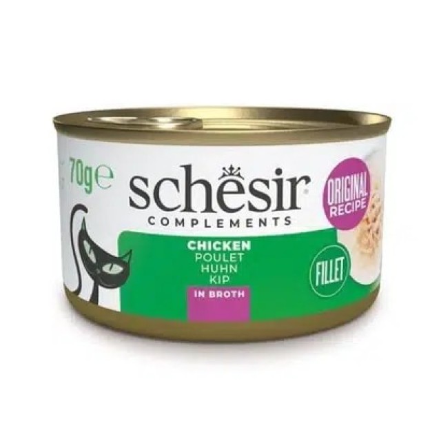 Schesir Tavuklu Pişirme Suyunda Filleto Kedi Konservesi 70 Gr