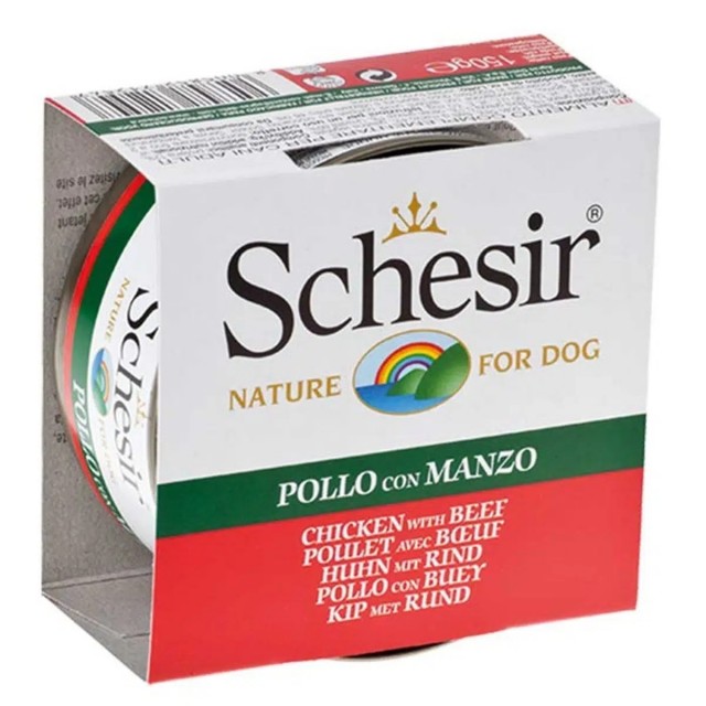 Schesir Tavuklu Sığır Etli Köpek Konservesi 150 Gr