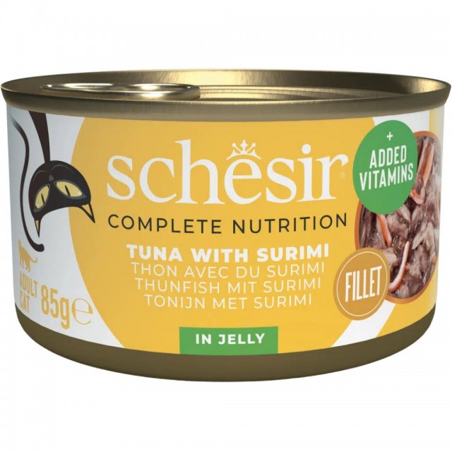 Schesir Ton Balığı ve Surimi Jöle İçinde Kedi Konservesi 85 Gr