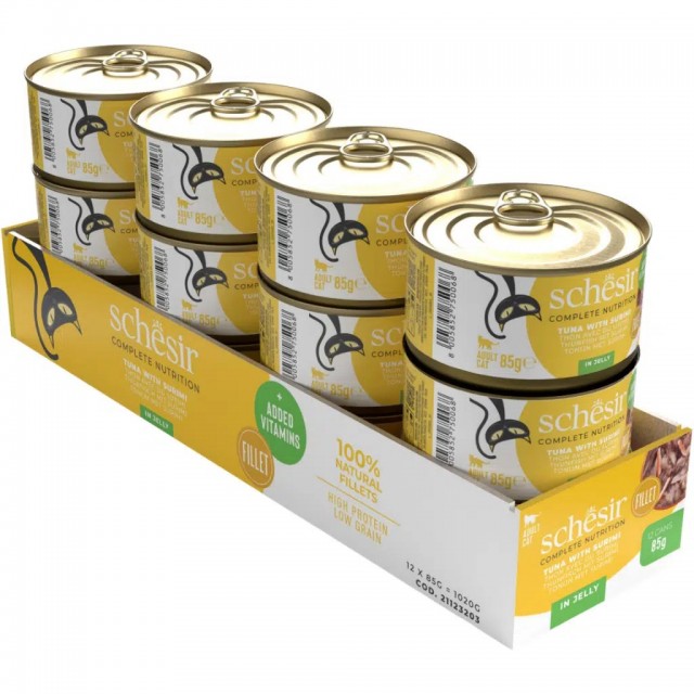 Schesir Ton Balığı ve Surimi Jöle İçinde Kedi Konservesi 85 Gr