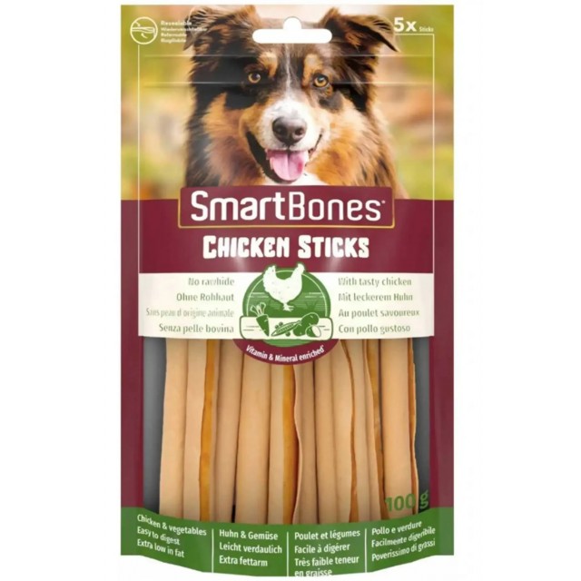 SmartBones Tavuklu Stick Köpek Ödül Çubuğu (5li) 100gr
