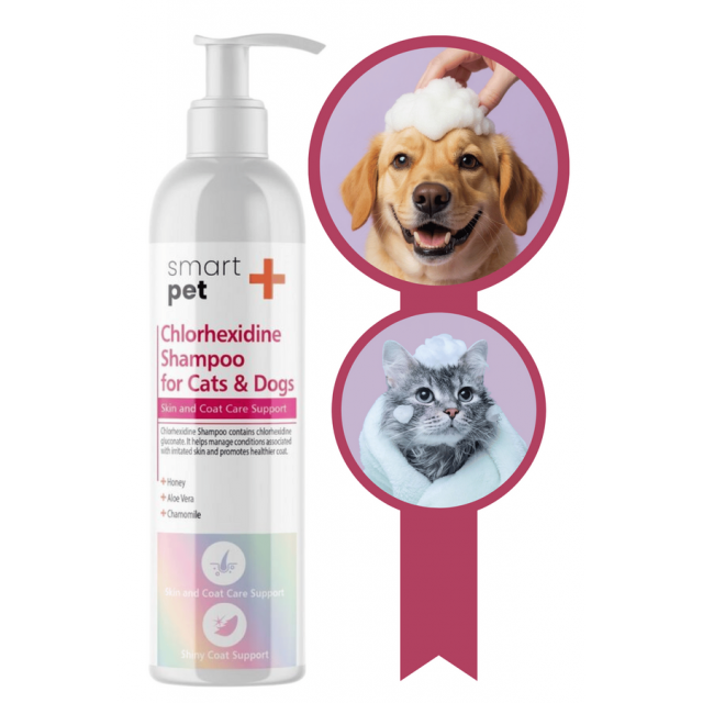 SmartPet + Clorhexidine Kedi ve Köpekler için Kaşıntı ve Tahriş Giderici Şampuan 250ml