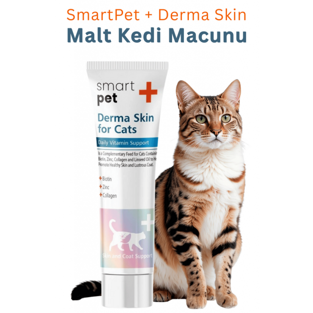 SmartPet + Derma Skin Sensitive Skin Tüy Sağlığı Destekleyici Kedi Macunu 100gr