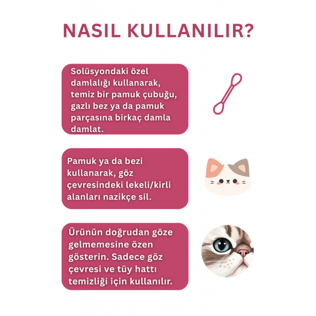 SmartPet + Kedi ve Köpekler için Gözyaşı Lekesi Temizleme Losyonu 50ml