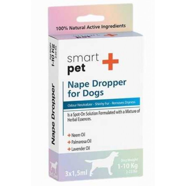 Smartpet + 1-10kg Köpekler İçin Deri Bakım Ense Damlası 3x1,5ml