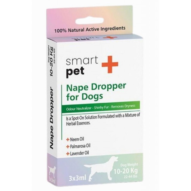 Smartpet + 10-20kg Köpekler İçin Deri Bakım Ense Damlası 3x3ml