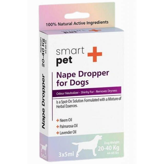 Smartpet + 20-40kg Köpekler İçin Deri Bakım Ense Damlası 3x5ml