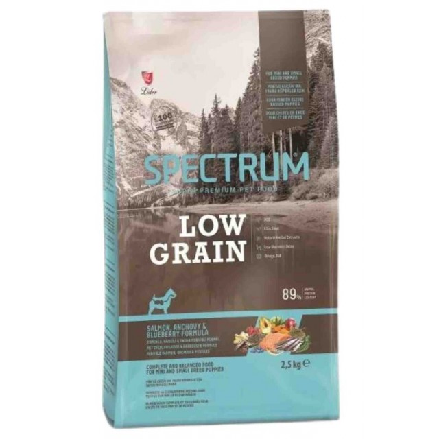 Spectrum Düşük Tahıllı Somonlu Hamsili ve Yaban Mersinli Mini Irk Yavru Köpek Maması 2.5kg