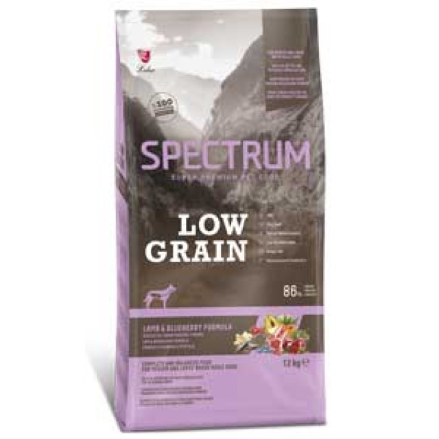 Spectrum Düşük Tahıllı Kuzulu Yaban Mersinli Orta ve Büyük Irk Yetişkin Köpek Maması 12kg