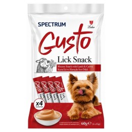 Spectrum Gusto Kuzu Etli ve Havuçlu Sıvı Yetişkin Köpek Ödül Maması 4x15 gr