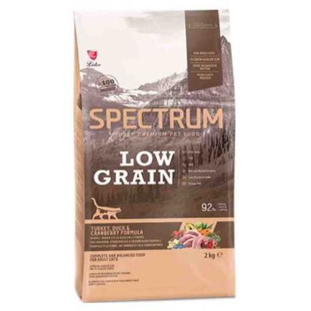 Spectrum Düşük Tahıllı Hindili Ördekli ve Yaban Mersinli Yetişkin Kedi Maması 2kg