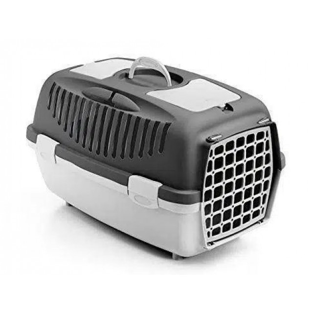 Stefanplast Gulliver 2 Kedi Köpek Plastik Taşıma Çantası Gri 55*36*35h STF-97280