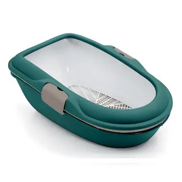 Stefanplast Smart Chic Açık Elekli Kedi Tuvaleti Yeşil 59x39 Yükseklik 22 Cm