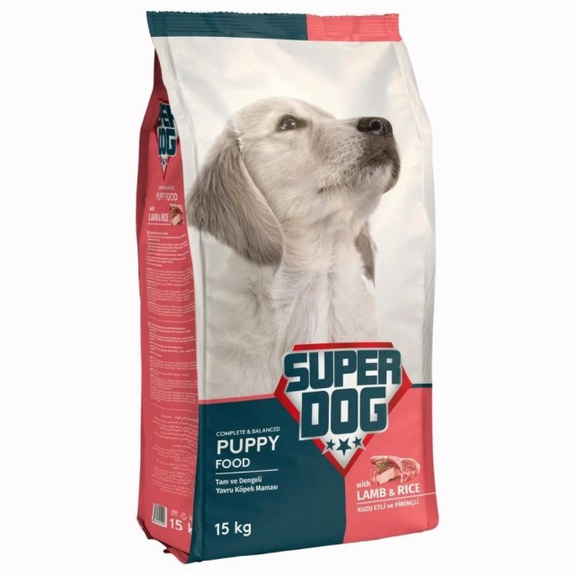 Super Dog Kuzu Etli ve Pirinçli Yavru Köpek Maması 15 kg